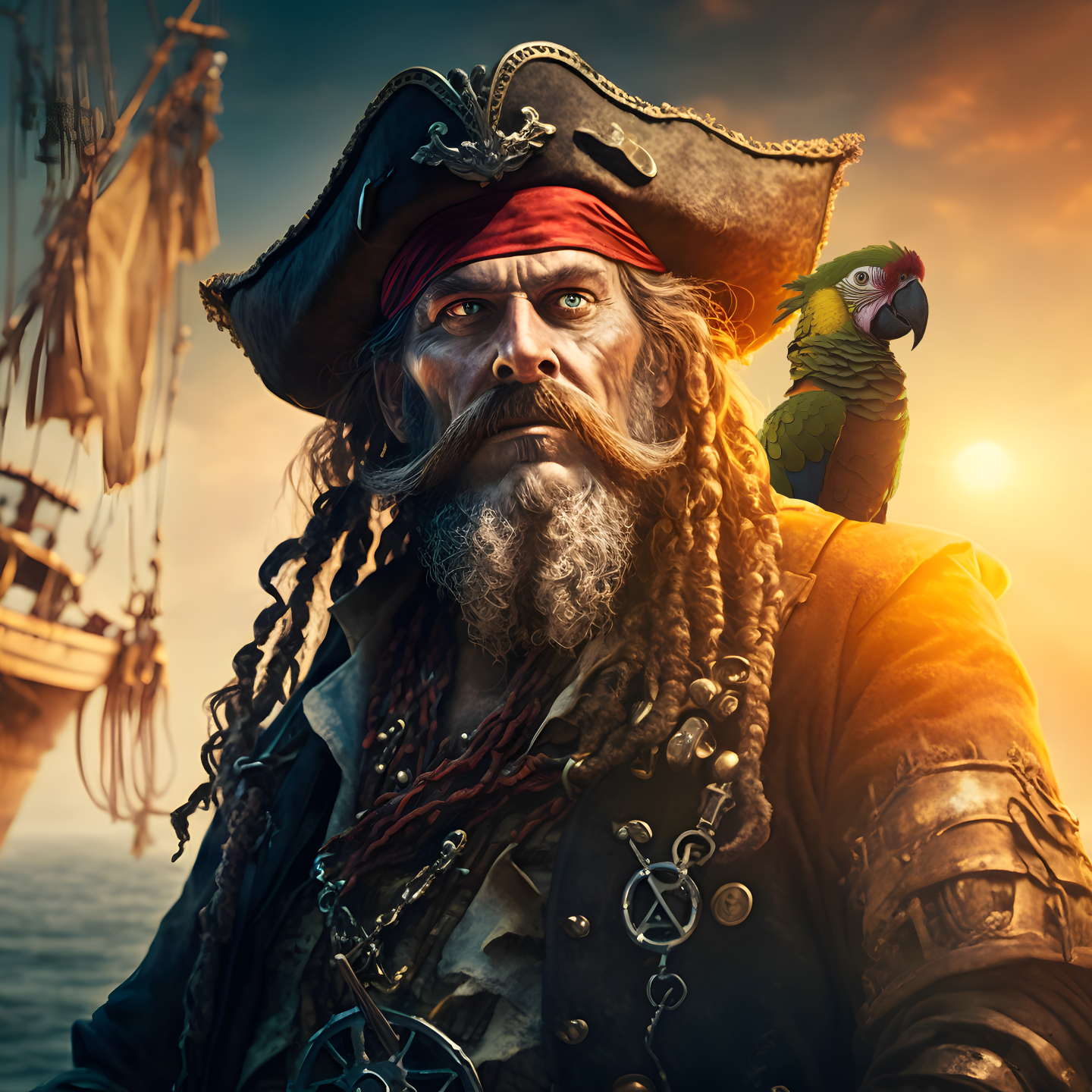 Pirate with Parrot