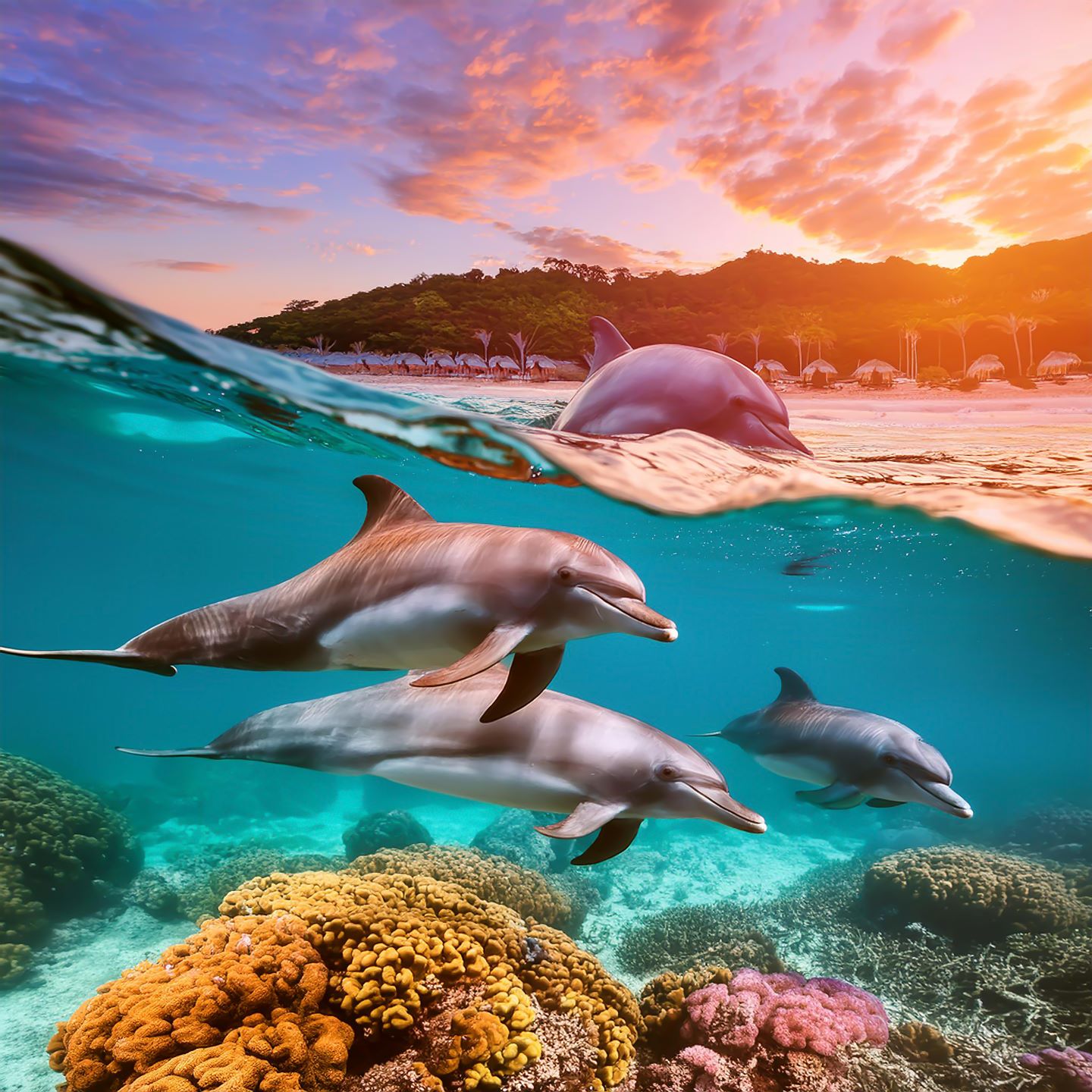 Colorful Dolphins