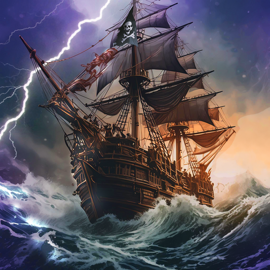 Pirate Ship in Storm